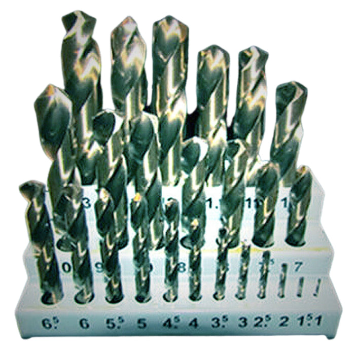25 Piece Metric M2 HSS Drill Bit Set - 1.0mm to 13.0mm