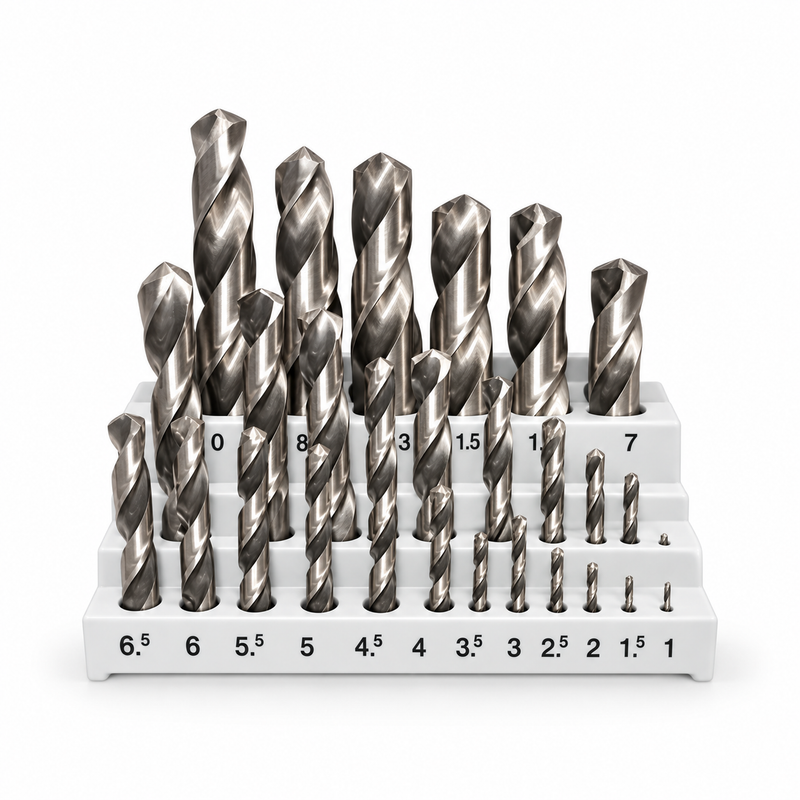 25 Piece Metric M2 HSS Drill Bit Set - 1.0mm to 13.0mm