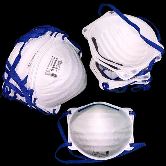 DISPOSABLE P2 FACE MASKS, UNVALVED, CUPPED