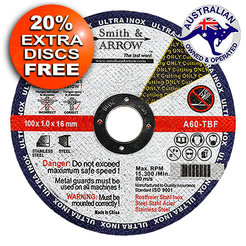 4", 100mm - METAL CUTTING DISCS GET 20% EXTRA, BUY 25 GET 30