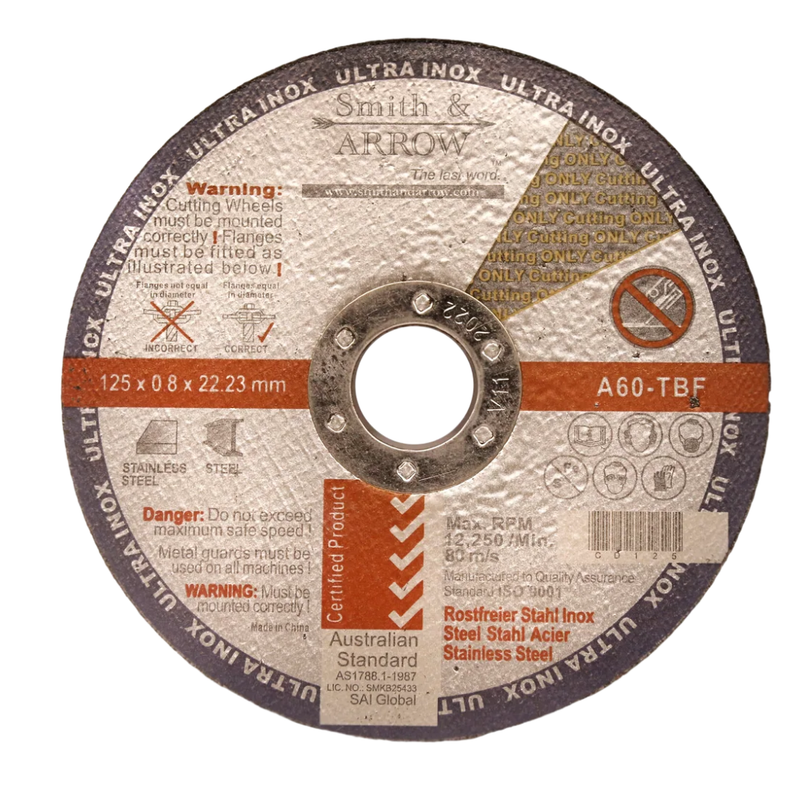 5", 125mm X 0.8mm - METAL CUTTING DISCS (SHEETMETAL)