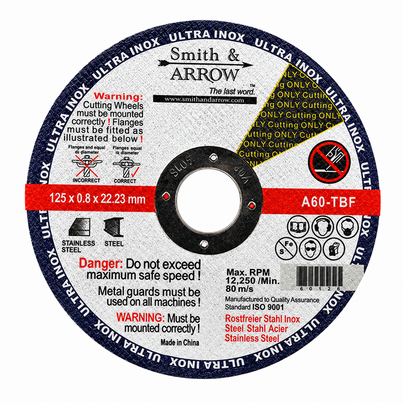5", 125mm X 0.8mm - METAL CUTTING DISCS (SHEETMETAL)