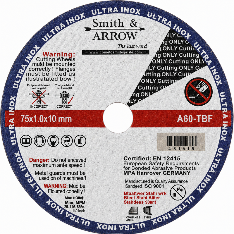 3", 75mm x 1.0mm x 10mm (Bore) - Metal Cutting Discs