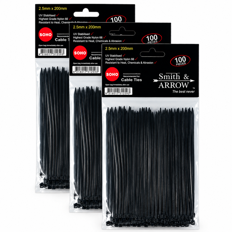 Cable Zip Ties UV Stabilised - 2.5 / 3.6 / 4.8mm