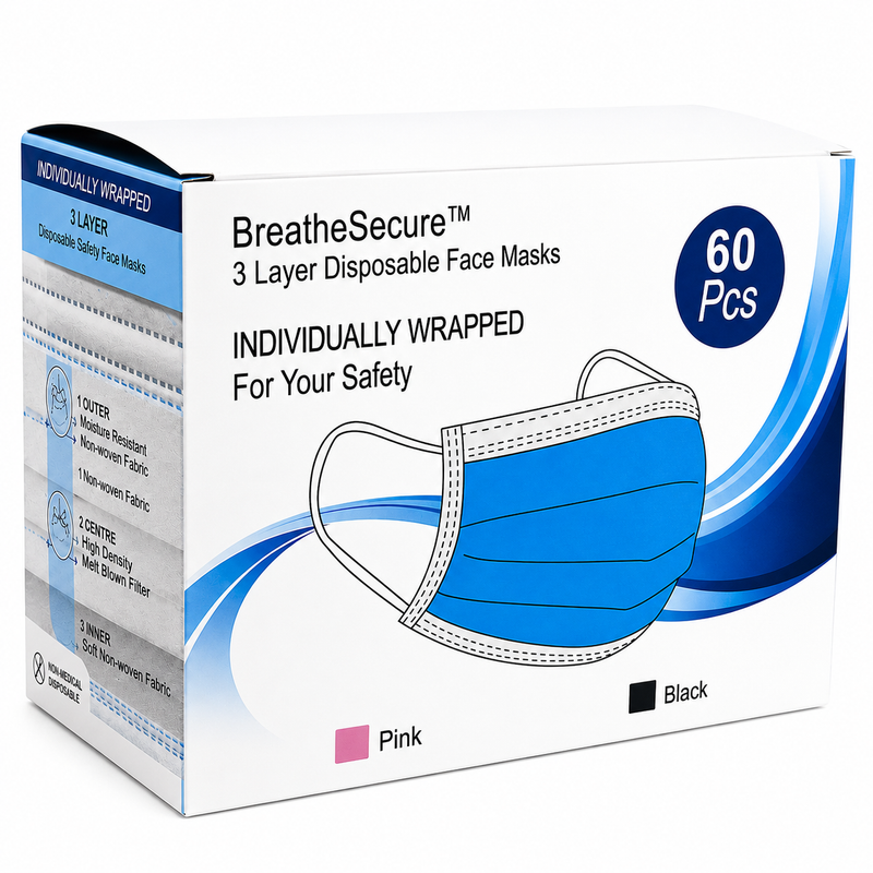 DISPOSABLE STERILE SURGICAL MEDICAL MASK (DUST, FUMES, GERMS)