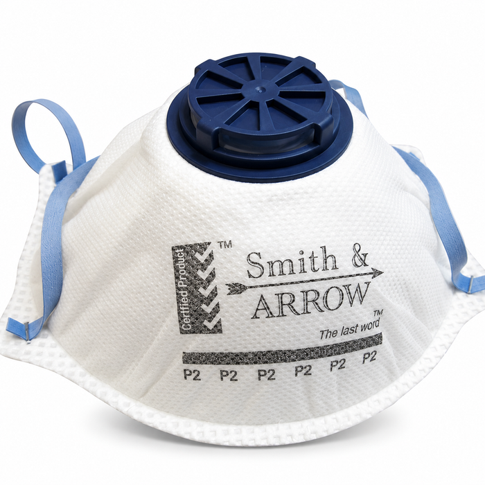 P2 Cupped Face Masks, Valved - White or Black