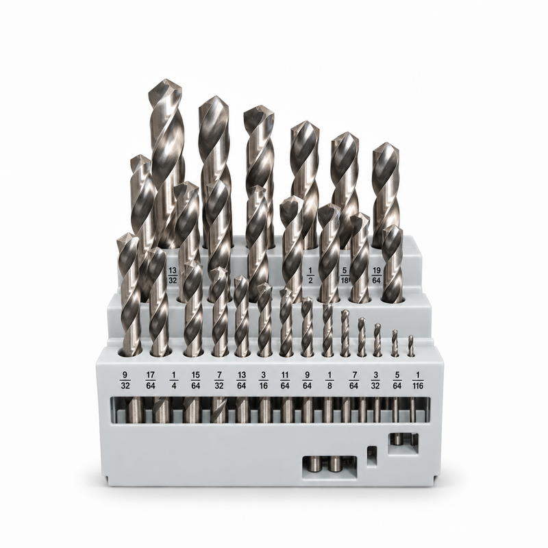 29 Piece Imperial M2 HSS Drill Bit Set - 1/16" to 1/2"