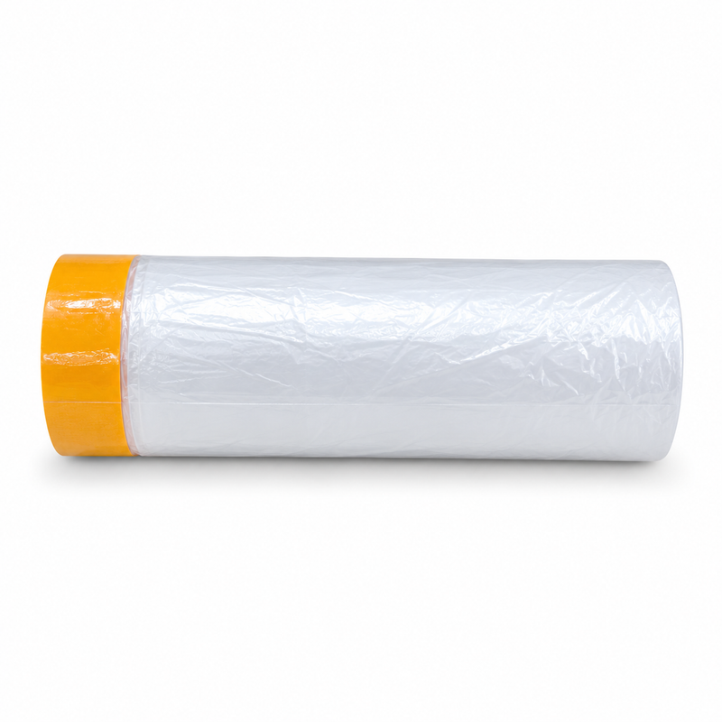 1700MM OR 2700MM - PLASTIC PAINTING DROP FILM, PRE-TAPED