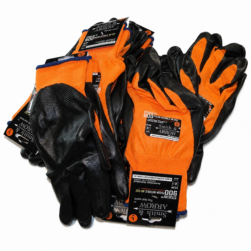 Hi Visibility Foam Nitrile Work Safety Gloves - 12 Pairs