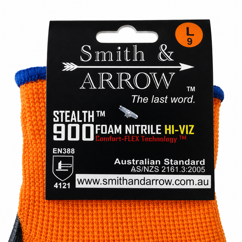 Hi Visibility Foam Nitrile Work Safety Gloves - 12 Pairs