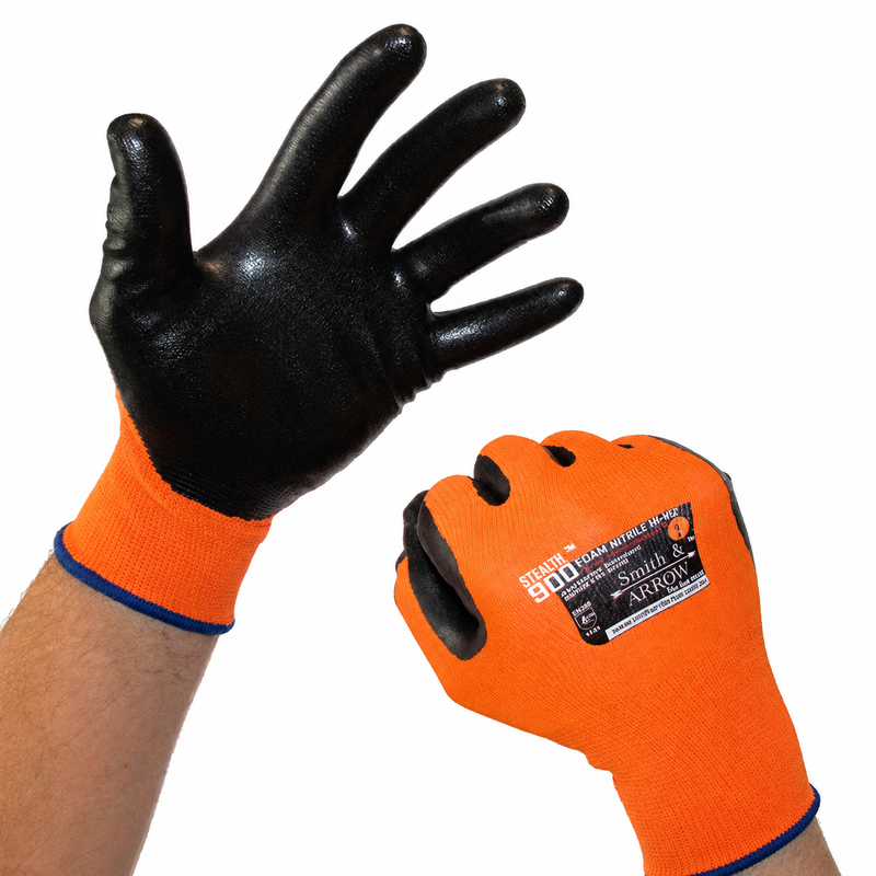 Hi Visibility Foam Nitrile Work Safety Gloves - 12 Pairs