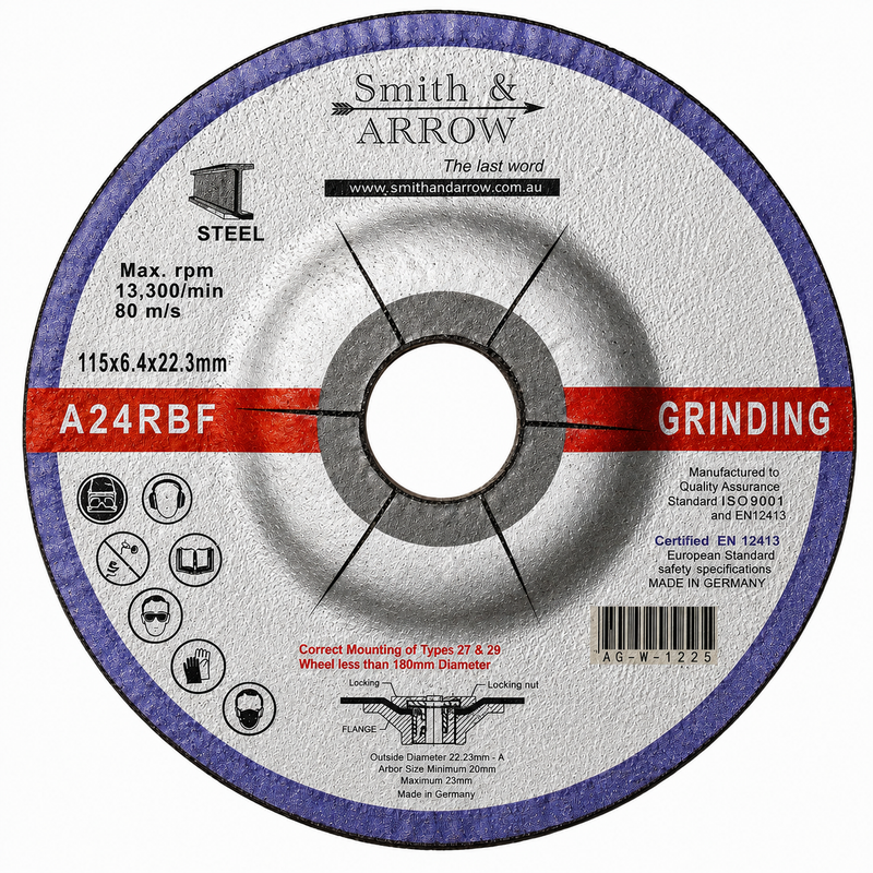 4.5" 115MM METAL GRINDING DISCS