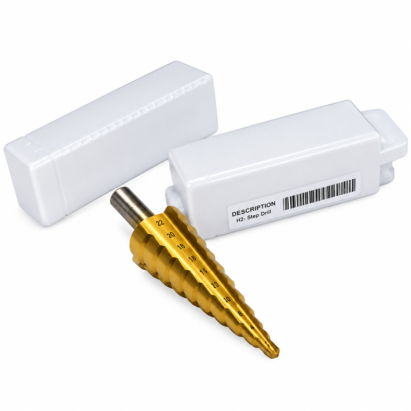 HSS Step Drill Bit Set M2 Metric, 4mm-22mm (10 Steps)