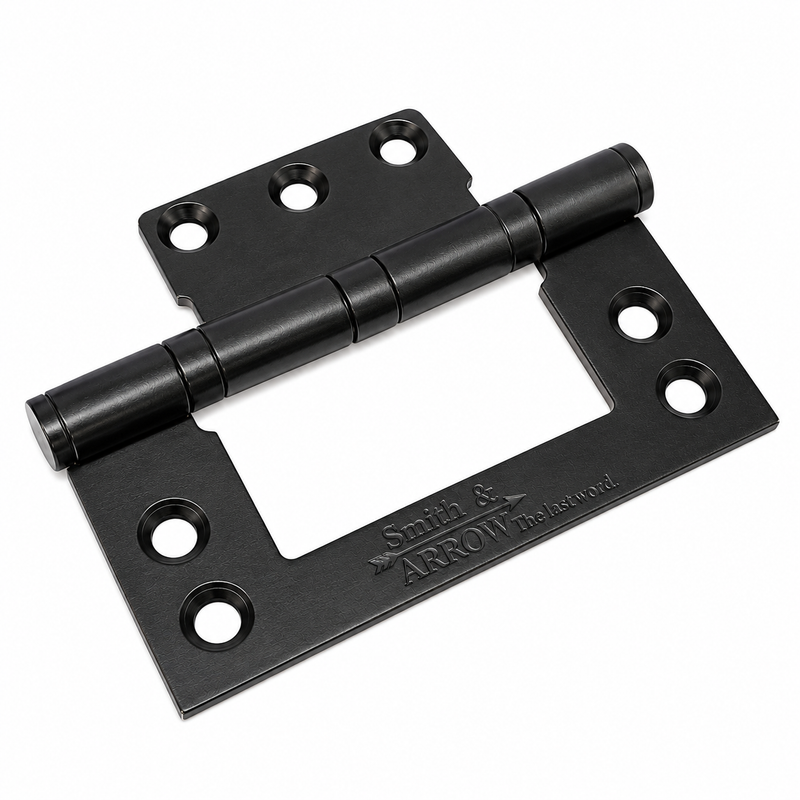 4", 101.6mm Door Hinges, Hirline Non Mortice Butt - Stainless or Black