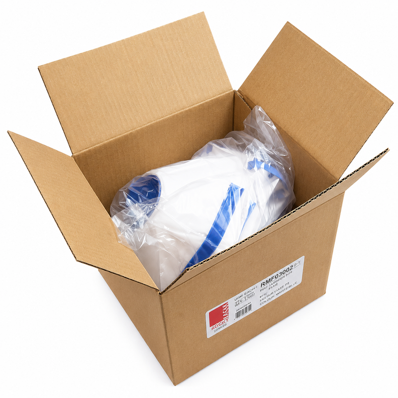 DISPOSABLE P2 FACE MASKS, VALVED CUPPED - WHITE OR BLACK