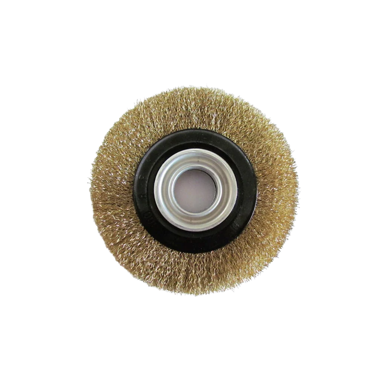 WIRE ROTARY WHEEL BRUSH for BENCH GRINDER (CRIMP) - 6" 150mm / 8" 200mm