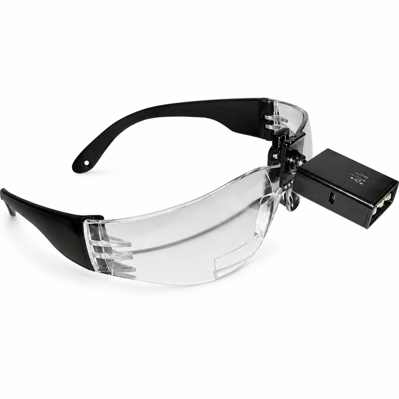 Bifocals Safety Glasses with Led Light - 1.5x Magnification