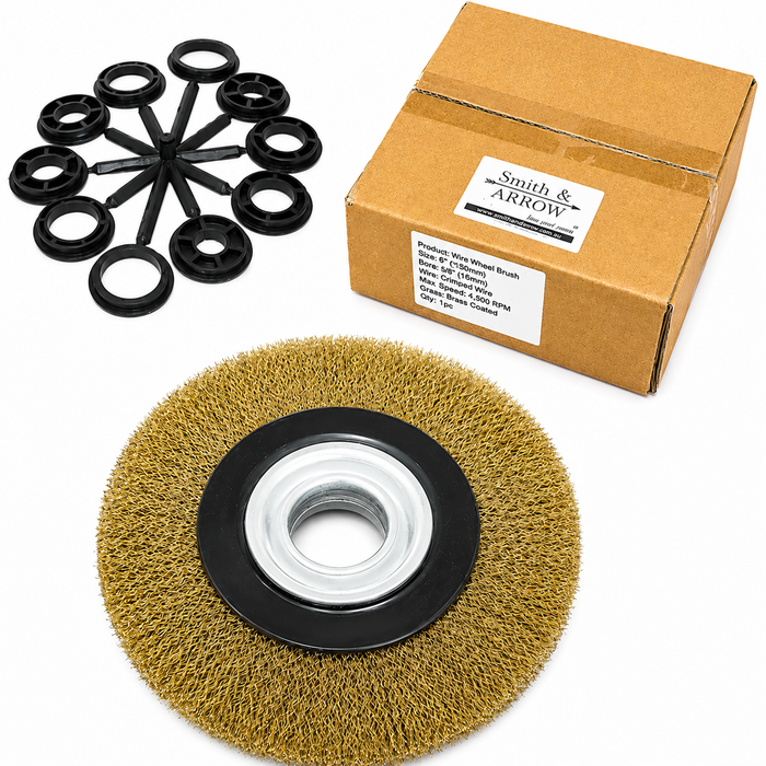Wire Rotary Wheel Brush for Bench Grinder - 6" 150mm / 8" 200mm