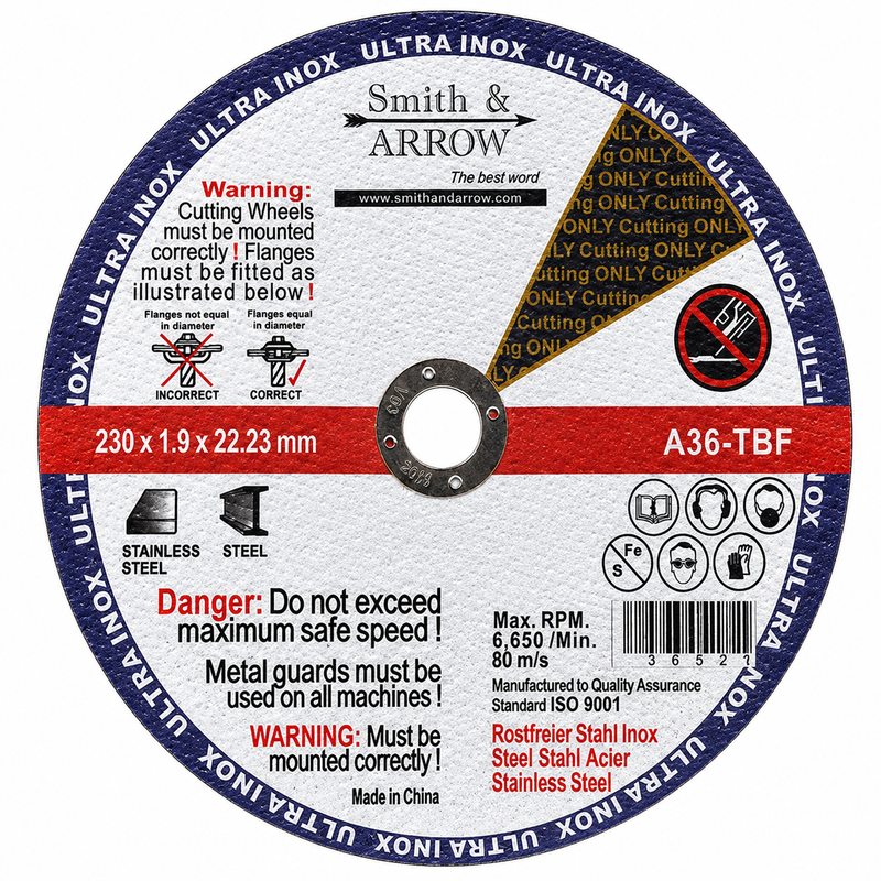 9", 230mm x 1.9mm - Metal Cutting Discs