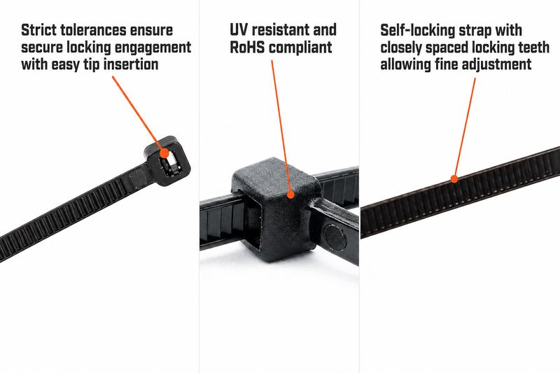 Cable Zip Ties UV Stabilised - 2.5 / 3.6 / 4.8mm
