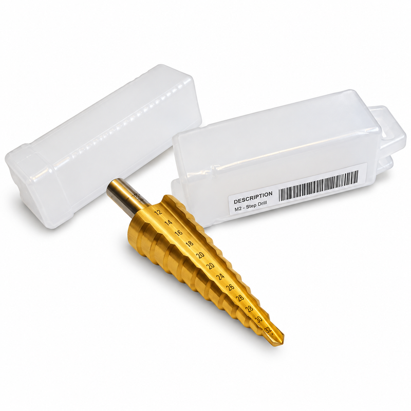 HSS Step Drill Bit Set M2 Metric, 4mm-12mm (8 Steps)