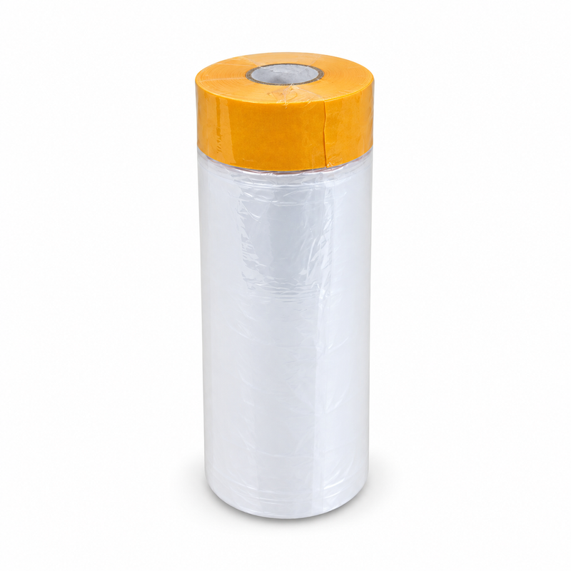 1700MM OR 2700MM - PLASTIC PAINTING DROP FILM, PRE-TAPED