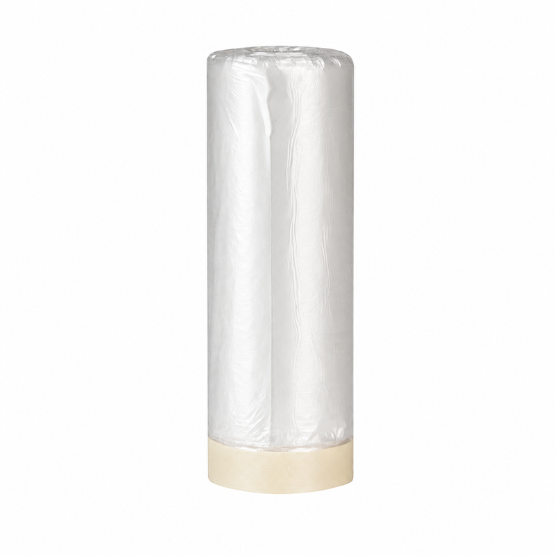1700MM OR 2700MM - PLASTIC PAINTING DROP FILM, PRE-TAPED