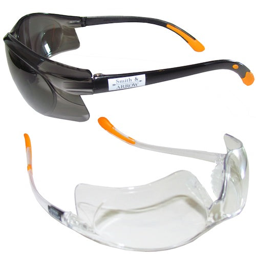 SAFETY GLASSES - CLEAR OR SMOKED PACK